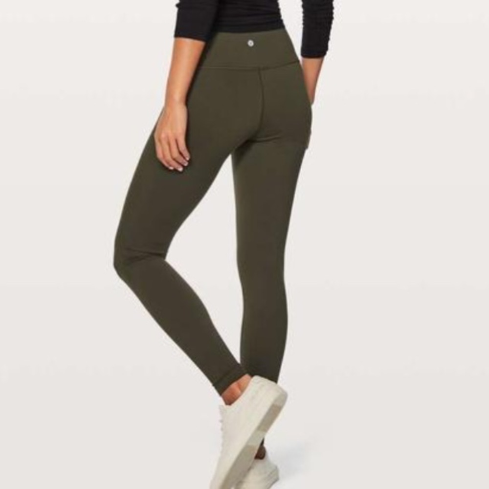 Olive Wunder Under Mid-Rise Tight